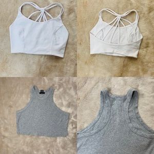 2 tops white and gray